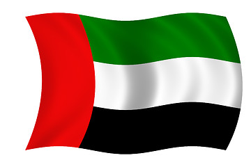 Image showing waving flag of the united arab emirates