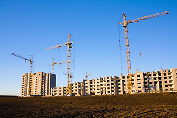 Image showing Building of many-storeyed houses