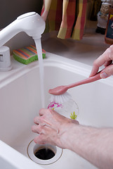 Image showing Washing Dishes Housework