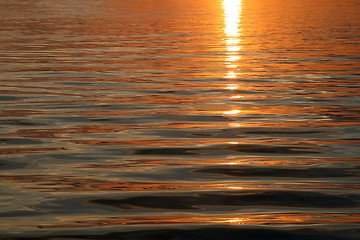 Image showing sunset water background