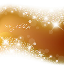 Image showing Golden abstract Christmas background