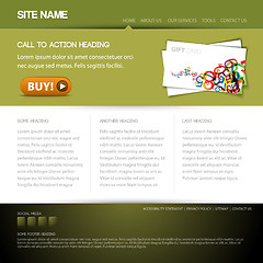 Image showing Modern website template with nice button