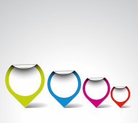 Image showing Colorful Round labels / pointers