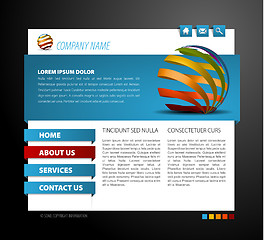 Image showing Modern web page template