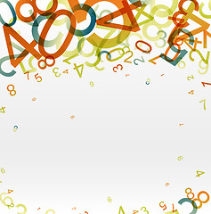 Image showing Abstract background with colorful rainbow numbers