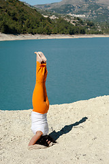 Image showing Yoga handstand