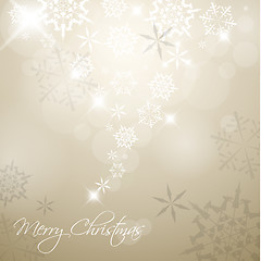 Image showing Golden Vector Christmas background