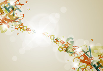 Image showing Abstract background with colorful rainbow numbers