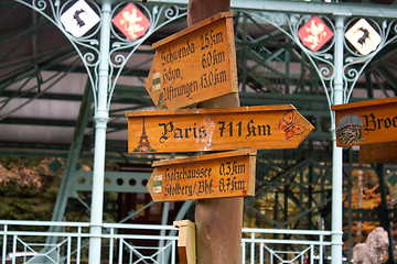 Image showing signpost at the cross of Joseph