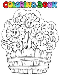 Image showing Coloring book with daisies