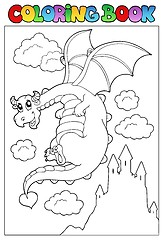 Image showing Coloring book with dragon 2
