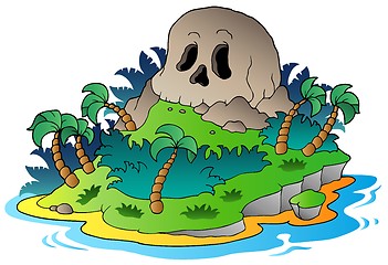Image showing Pirate skull island