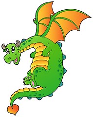 Image showing Flying fairy tale dragon