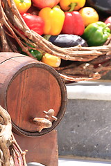 Image showing A basket of vegetables