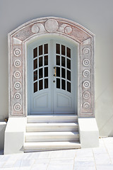 Image showing door on Santorini island