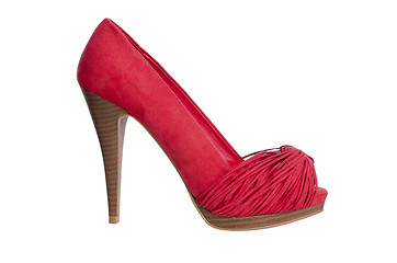 Image showing Red high heel women shoe