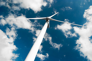 Image showing Wind turbine low angle 