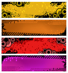 Image showing Set of grunge banners