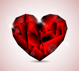 Image showing Red Diamond jewel heart