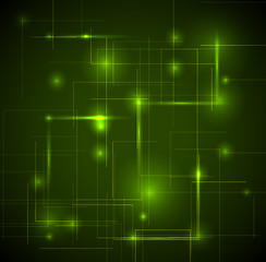 Image showing Abstract dark green technical background 