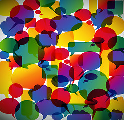 Image showing Abstract background made from speech bubbles