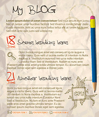 Image showing Blog web site template