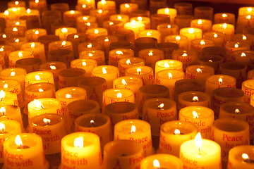 Image showing candles in a church