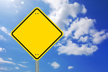 Image showing yellow sign blank and empty