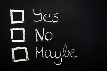 Image showing vote yes or no