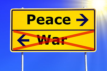 Image showing peace and war