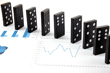Image showing dominoes on chart