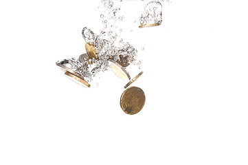 Image showing coins in water