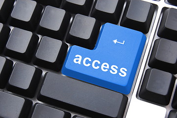 Image showing blue access button