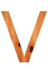 Image showing wood alphabet V