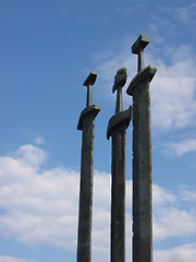 Image showing Three swords at Hafrsfjord