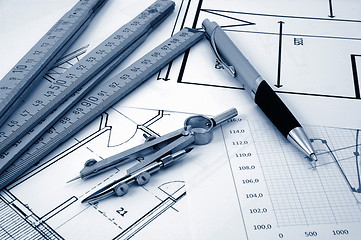 Image showing architectur plans of residential real estate