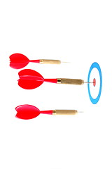 Image showing Dart arrow hit the target