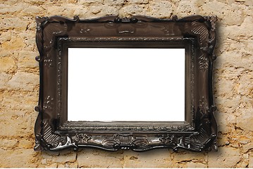 Image showing blank image frame and wall