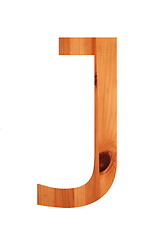 Image showing wood alphabet J