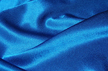 Image showing blue satin background