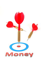 Image showing money concept with dart arrow