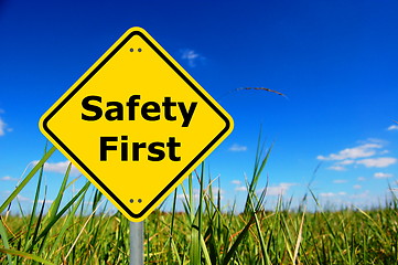 Image showing safety first