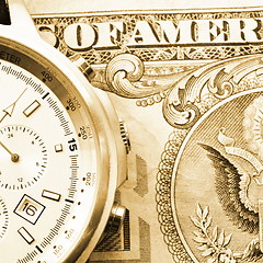 Image showing money and watch