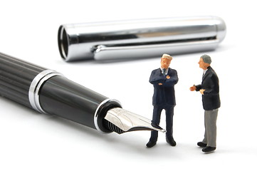 Image showing business man and pan