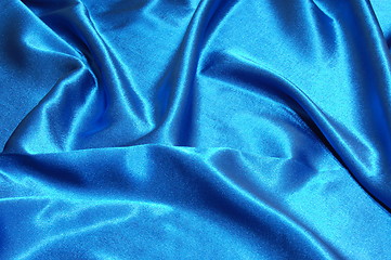 Image showing blue satin background