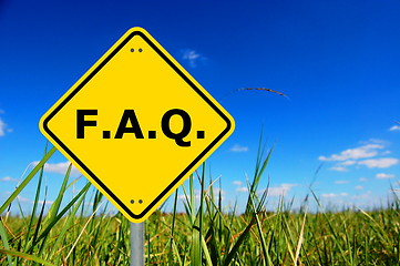 Image showing faq sign