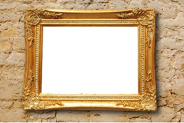 Image showing blank image frame and wall