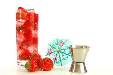 Image showing strawberry summer drink