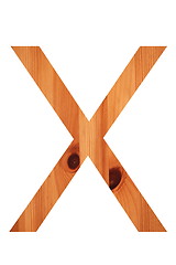 Image showing wood alphabet X