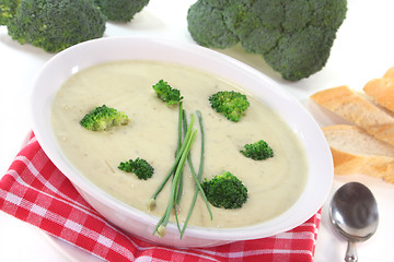 Image showing Cream of broccoli soup